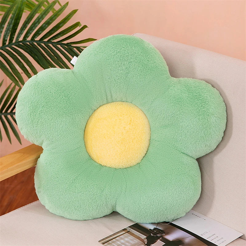 12/35cm Stuffed Five Petal Flower Cushion Girly Room Decor Sunflower Pillow Bay Window Pink Flower Sit Bedroom Seat Pillow
