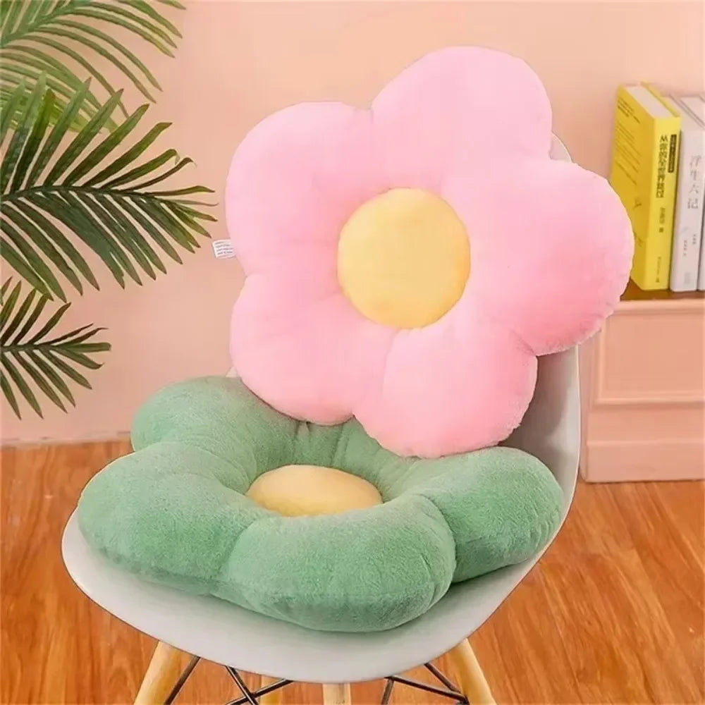 1pc Stuffed Daisy Flower Seat Cushion Sunflower Shape Kids Girl Bedroom Seat Pillow Office Room Decor Sofa Cushions Plush Toys