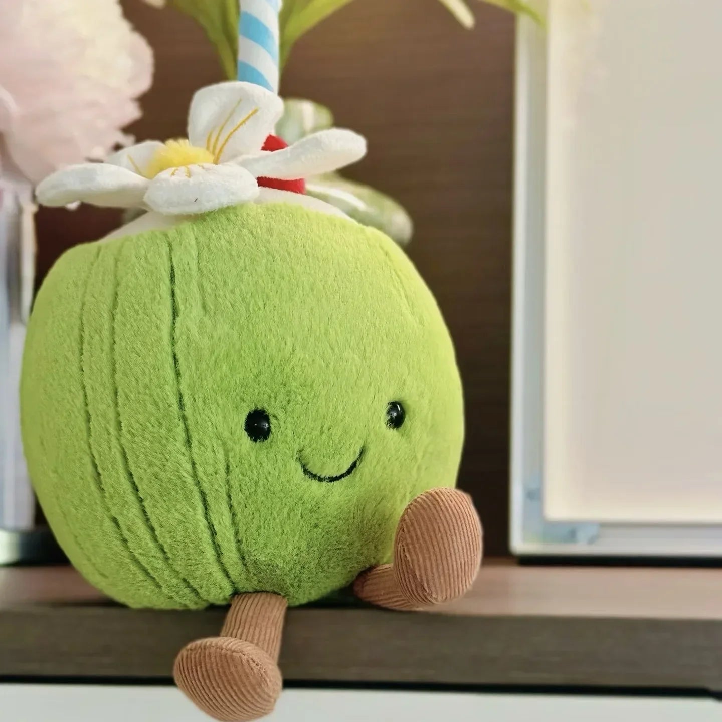 2025New In-Stock Jelly Cat Summer Coconut Backpack Pendant Lemonade Plush Cushion Home Bedroom Decorations Girl Gift