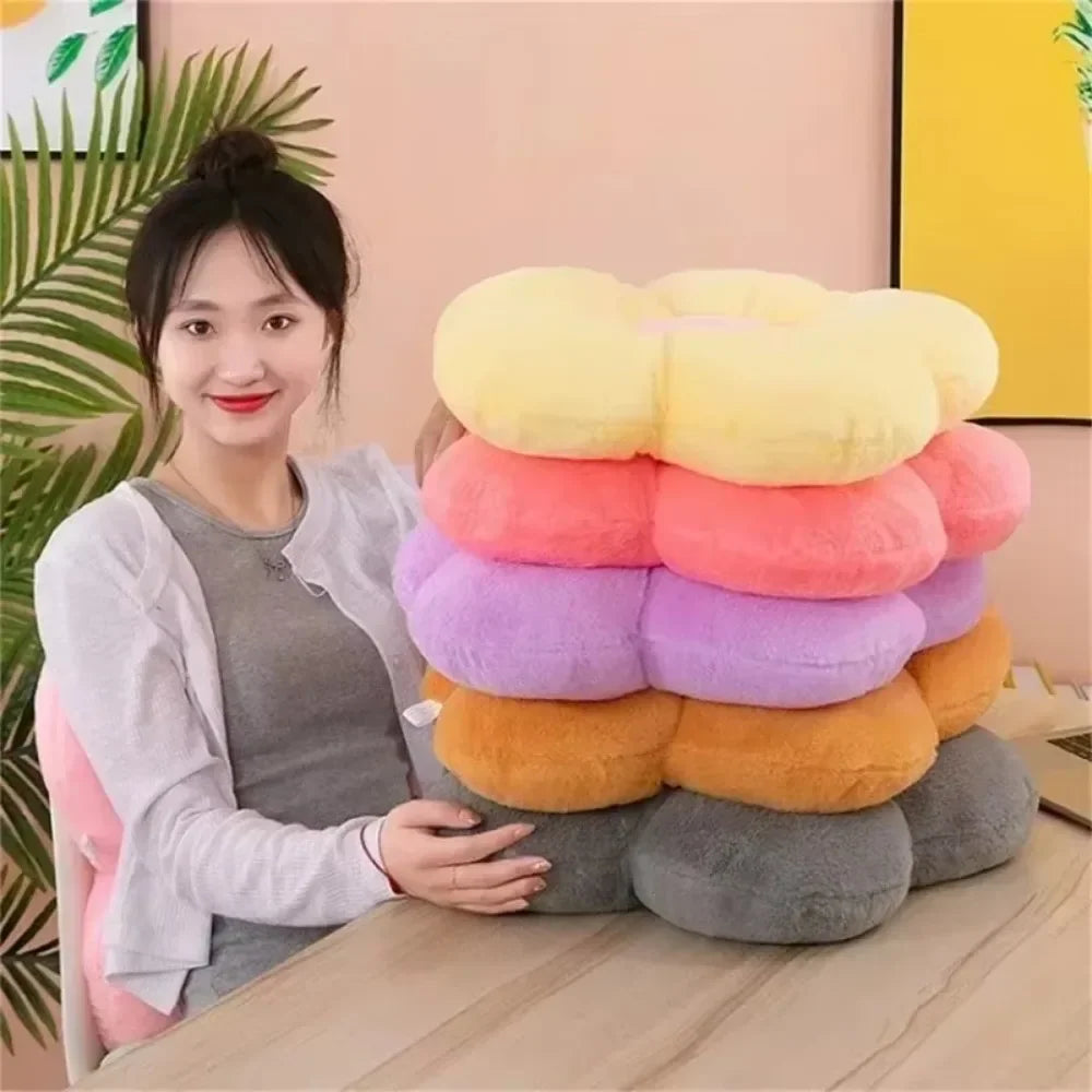 1pc Stuffed Daisy Flower Seat Cushion Sunflower Shape Kids Girl Bedroom Seat Pillow Office Room Decor Sofa Cushions Plush Toys