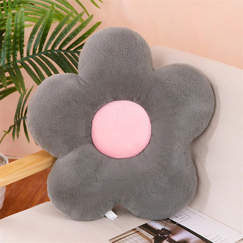 12/35cm Stuffed Five Petal Flower Cushion Girly Room Decor Sunflower Pillow Bay Window Pink Flower Sit Bedroom Seat Pillow