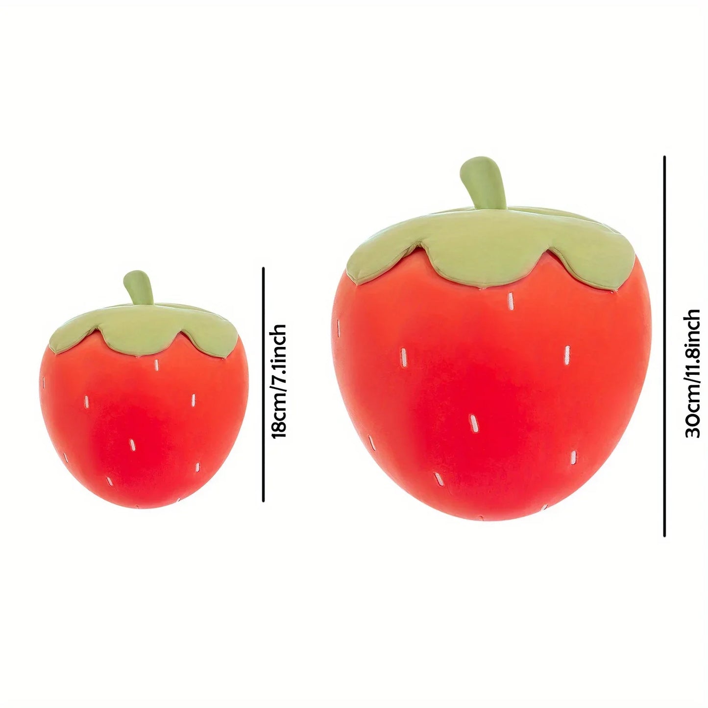 Strawberry Shaped Throw Pillow, Fun Home Decor of Fruit Themed Shaped Cushions, Decorative Pillow for Couch Bed and Chair